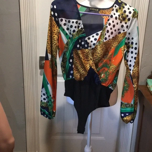 Cefian Multicolored bodysuit Medium - Picture 2 of 10